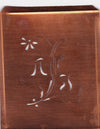 AJ - Hübsche, verspielte Monogramm Schablone Blumenumrandung