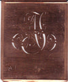 AJ - Alte verschlungene Monogramm Stick Schablone