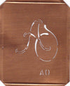 AO - 90 Jahre alte Stickschablone für hübsche Handarbeits Monogramme