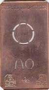 AO - Kleine Monogramm-Schablone in Jugendstil-Schrift