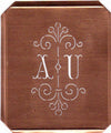 AU - Besonders hübsche alte Monogrammschablone