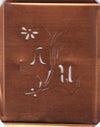 AU - Hübsche, verspielte Monogramm Schablone Blumenumrandung