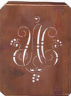 AU - Alte Monogramm Schablone mit Schnörkeln