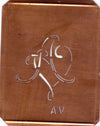 AV - 90 Jahre alte Stickschablone für hübsche Handarbeits Monogramme