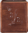 BB - Hübsche, verspielte Monogramm Schablone Blumenumrandung