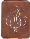 BC - Alte Monogramm Schablone mit Schnörkeln