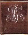 BC - Alte verschlungene Monogramm Stick Schablone