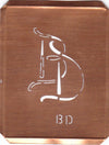 BD - 90 Jahre alte Stickschablone für hübsche Handarbeits Monogramme