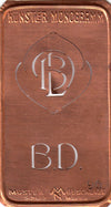 BD - Alte Jugendstil Stickschablone - Medaillon-Design