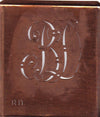 BD - Alte verschlungene Monogramm Stick Schablone