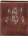 BE - Alte verschlungene Monogramm Stick Schablone