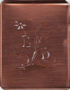 BH - Hübsche, verspielte Monogramm Schablone Blumenumrandung
