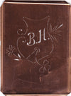 BH - Seltene Stickvorlage - Uralte Wäscheschablone mit Wappen - Medaillon