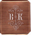 BK - Besonders hübsche alte Monogrammschablone