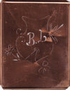 BL - Seltene Stickvorlage - Uralte Wäscheschablone mit Wappen - Medaillon
