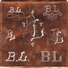 BL - Große Kupfer Schablone mit 7 Variationen