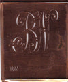 BN - Alte verschlungene Monogramm Stick Schablone