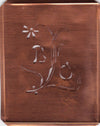 BO - Hübsche, verspielte Monogramm Schablone Blumenumrandung