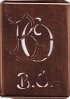 BO - Stickschablone für 2 verschiedene Monogramme