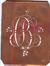 BO - Alte Monogramm Schablone mit Schnörkeln
