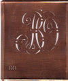 BO - Alte verschlungene Monogramm Stick Schablone
