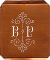 BP - Besonders hübsche alte Monogrammschablone