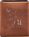 BU - Hübsche, verspielte Monogramm Schablone Blumenumrandung