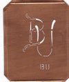 BU - 90 Jahre alte Stickschablone für hübsche Handarbeits Monogramme