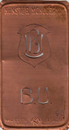 BU - Alte Jugendstil Stickschablone - Medaillon-Design