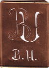 BU - Stickschablone für 2 verschiedene Monogramme