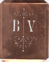 BV - Besonders hübsche alte Monogrammschablone