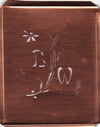BW - Hübsche, verspielte Monogramm Schablone Blumenumrandung