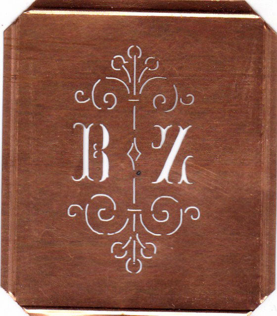 BZ - Besonders hübsche alte Monogrammschablone