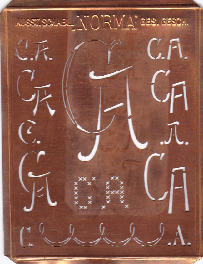 CA - Hübsche alte Monogrammschablone