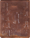 CA - Große attraktive Kupferschablone mit vielen Monogrammen