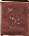 CB - Hübsche, verspielte Monogramm Schablone Blumenumrandung