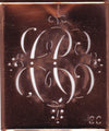 CC - Alte Monogramm Schablone mit Schnörkeln