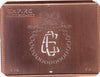 CE - Hübsche Jugendstil Kupfer Monogramm Schablone - Rarität nicht nur zum Sticken