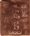 www.knopfparadies.de - CE - Antike Stickschablone aus Kupferblech