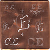 CE - Große Kupfer Schablone mit 7 Variationen