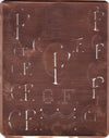 CF - Große attraktive Kupferschablone mit vielen Monogrammen