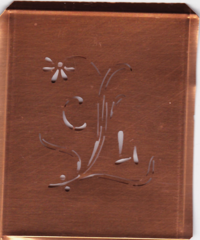 CL - Hübsche, verspielte Monogramm Schablone Blumenumrandung