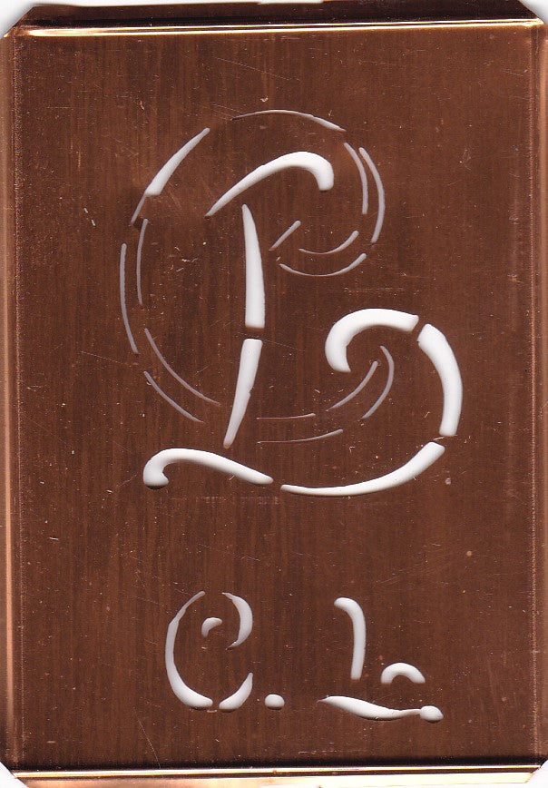 CL - Stickschablone für 2 verschiedene Monogramme