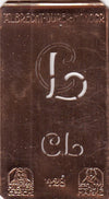 CL - Kleine Monogramm-Schablone in Jugendstil-Schrift