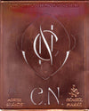 CN - Besondere Jugendstil Monogrammschablone