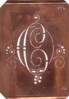 CO - Alte Monogramm Schablone mit Schnörkeln