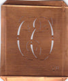 CO - Hübsche alte Kupfer Schablone mit 3 Monogramm-Ausführungen