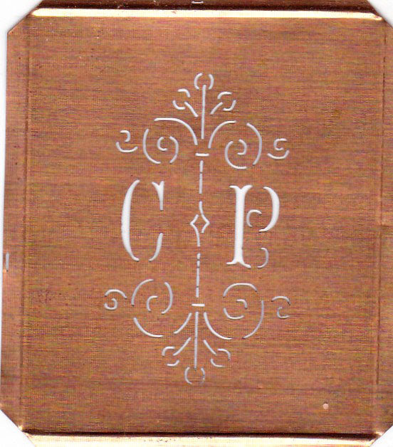 CP - Besonders hübsche alte Monogrammschablone