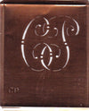 CP - Alte verschlungene Monogramm Stick Schablone