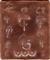 www.knopfparadies.de - CT - Antike Stickschablone aus Kupferblech